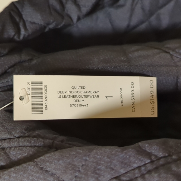 NWT Chico's Navy Jacket NWT Preppy - Picture 7 of 11